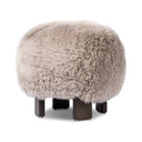 Verity Alma Ottoman - Taupe Mongolian Fur