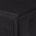 Luxe Haven Sydney 9 Drawer Dresser - Black Wash W Black Cane