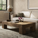 Aveline Abaso Rectangular Coffee Table - Rustic Wormwood Oak