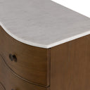 Luxe Haven Tiago Marble Chest - Toasted Oak