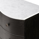 Luxe Haven Tiago Marble Chest - Distressed Black