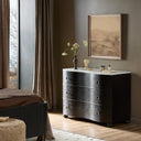 Valora Marble Chest - Distressed Black