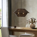 Luxe Mccarthy Pendant - Designer Ceiling Light - Brown Rattan