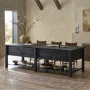 Verendale Kitchen Island - Black Oak