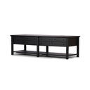 Verendale Kitchen Island - Black Oak