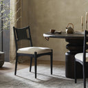 Verity Haddon Dining Chair - Black Rush