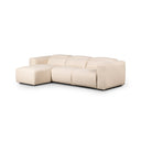 Luxe Radley Power Recliner 3-Piece Sectional W Chaise - Antigo Natural Left Chaise