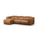Luxe Radley Power Recliner 3-Piece Sectional W Chaise - Sonoma Butterscotch Left Chaise
