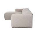 Luxe Radley Power Recliner 3-Piece Sectional W Chaise - Laken Stone Left Chaise
