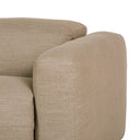 Luxe Radley Power Recliner 3-Piece Sectional W Chaise - Crypton Nomad Taupe Left Chaise