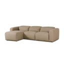 Luxe Radley Power Recliner 3-Piece Sectional W Chaise - Crypton Nomad Taupe Left Chaise