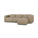 Luxe Radley Power Recliner 3-Piece Sectional W Chaise - Crypton Nomad Taupe Right Chaise
