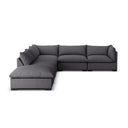 Ashford 5-Piece Sectional - Raf W Ottoman Bennett Charcoal