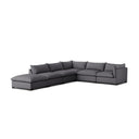 Ashford 5-Piece Sectional - Raf W Ottoman Bennett Charcoal