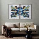 Visionary Rorschach Aura Diptych by Orfeo Quagliata - 60X40