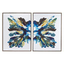 Visionary Rorschach Aura Diptych by Orfeo Quagliata - 48X36