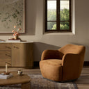 Aurelia Julius Swivel Chair - Nubuck Cognac