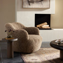 Aurelia Julius Swivel Chair - Taupe Shearling