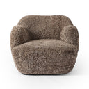 Aurelia Julius Swivel Chair - Taupe Shearling