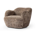 Aurelia Julius Swivel Chair - Taupe Shearling