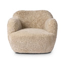 Aurelia Julius Swivel Chair - Beige Shearling