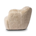 Aurelia Julius Swivel Chair - Beige Shearling