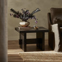 Aveline Isaac End Table - Smoked Black