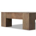 Aurelian Abaso Small Square Coffee Table - Rustic Wormwood Oak