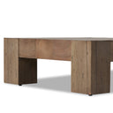 Aurelian Abaso Small Square Coffee Table - Rustic Wormwood Oak