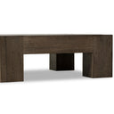 Aurelian Abaso Small Square Coffee Table - Ebony Rustic Wormwood Oak