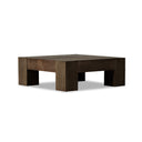 Aurelian Abaso Small Square Coffee Table - Ebony Rustic Wormwood Oak