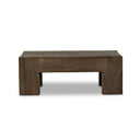 Aurelian Abaso Small Square Coffee Table - Ebony Rustic Wormwood Oak