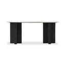 Vesper Terrell Large Console Table - Polished White Marble