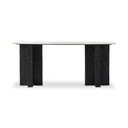 Vesper Terrell Large Console Table - Polished White Marble