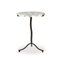 Valoria End Table - Veined White Marble
