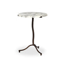 Valoria End Table - Veined White Marble