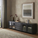 Valeri Toni Media Console - Worn Black Oak