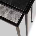 Vesper Dalston Nesting End Table Set - Smoked Black Cast Glass