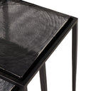 Verity Dalston Nesting End Table Set - Smoked Black Cast Glass