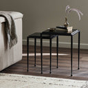 Verity Dalston Nesting End Table Set - Smoked Black Cast Glass