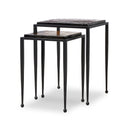 Vesper Dalston Nesting End Table Set - Amber Cast Glass