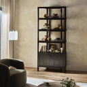 Verity Reza Bookcase - Worn Black Parawood