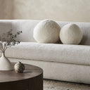 Luxe Balle Shearling Pillow Set - White