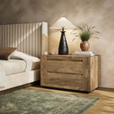 Aria Abaso Nightstand - Rustic Wormwood Oak