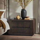 Aria Abaso Nightstand - Ebony Rustic Wormwood Oak