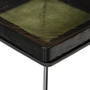 Vespera Lennie Cast Glass End Table - Moss Cast Glass