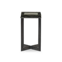 Aurelia Lennie Cast Glass End Table - Clear Cast Glass