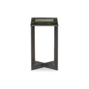 Aurelia Lennie Cast Glass End Table - Clear Cast Glass