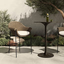 Solara Outdoor Bar Counter Stool - Faux Dark Hyacinth Bar