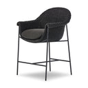 Solara Outdoor Bar Counter Stool - Faux Black Hyacinth Counter